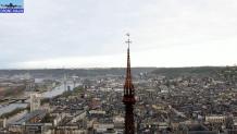Vue aerienne de rouen par drone en normandie 2